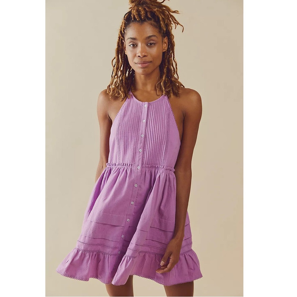 Free People Mini Halter Dress in lavender